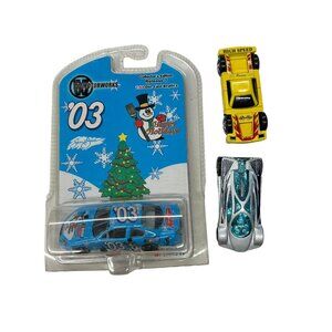 Die-Cast Toy Car Lot 2001 Hot Wheels Sling Shot Flip Motorworks 2003 Christmas
